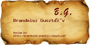 Brandeisz Gusztáv névjegykártya